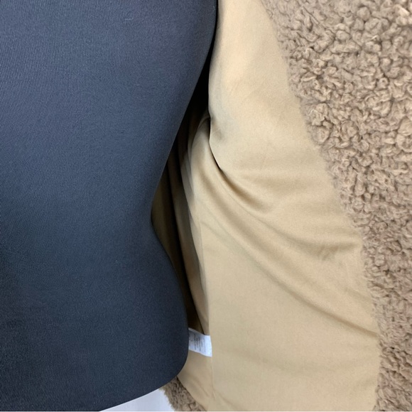 Favlux~Super Soft/Furry/Cozy Tan Oversized Notched Collar Teddy Jacket~Sz Large - Picture 13 of 16